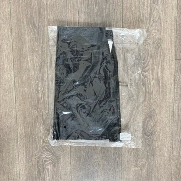 Free People Neon Blonde Chaser Mini Skirt Black Leather Waxed Denim High Waist - Picture 5 of 14